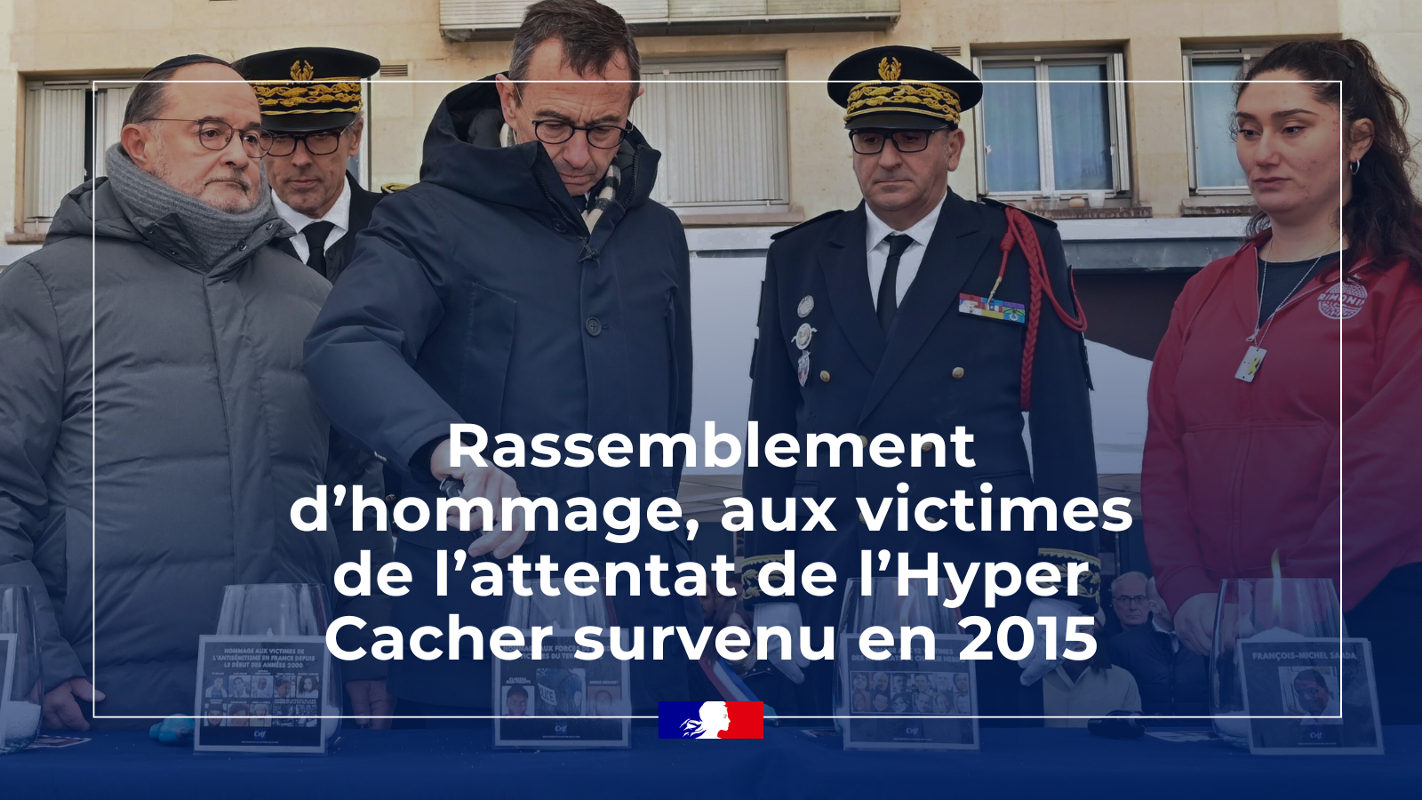 Rassemblement d’hommage, aux victimes de l’attentat de l’Hyper Cacher survenu en 2015, organisé par le CRIF.