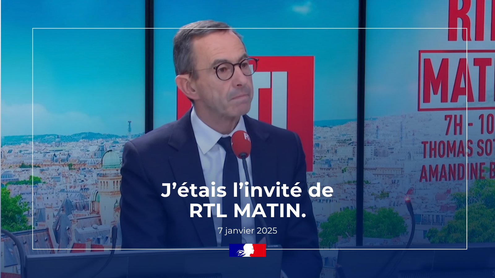 Le ministre de l’Intérieur, Bruno Retailleau, était l’invité de RTL MATIN