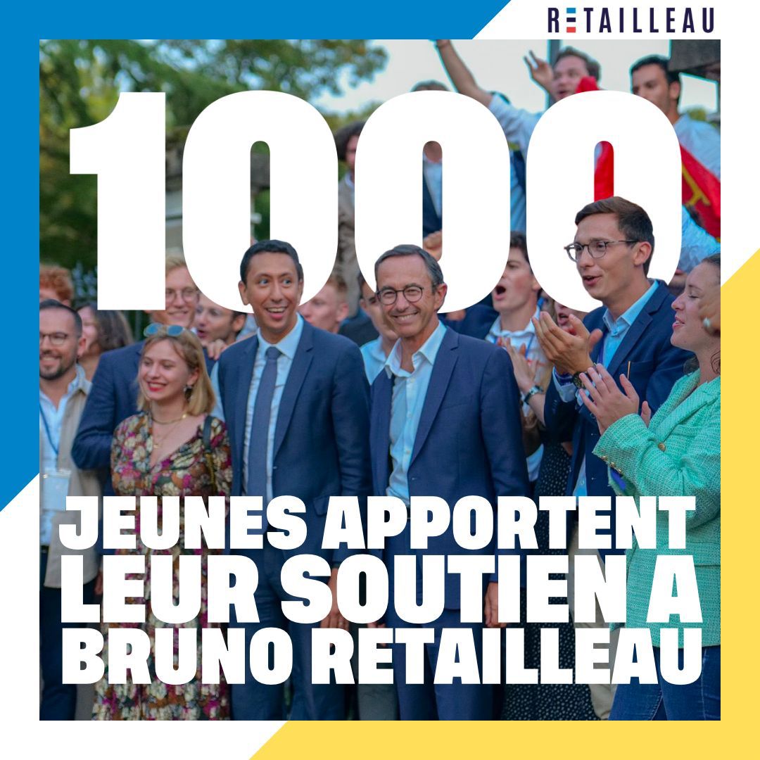 1000 Jeunes Républicains appellent à faire élire Bruno Retailleau à la Présidence des Républicains