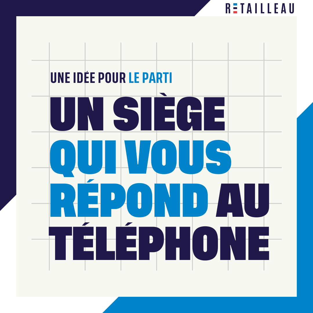 Une idée pour le parti : un siège qui vous répond au téléphone.